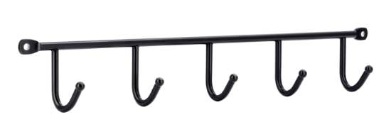 Afbeeldingen van Siro Haaklijst metaal - boorafstand 339mm/L 350mm/H 32mm/B 53mm mat zwart 