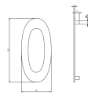 Afbeeldingen van INTERSTEEL Huisnummer 0 150mm rvs geborsteld 4020