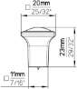 Afbeeldingen van Siro Meubelknop metaal - L 20mm/H 23mm/B 20mm - RVS effect 