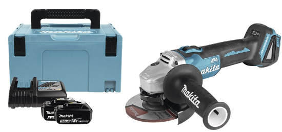 Afbeeldingen van Makita haakse slijper DGA504RTJ - 18v 2x 5.0Ah li-on accu