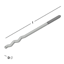 Afbeeldingen van GB UNI-HSB spouwanker Ø4x130mm HT 4,6x32mm - RVS 316 O.G.