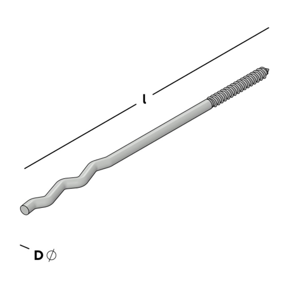 Afbeeldingen van GB UNI-HSB spouwanker Ø4x130mm HT 4,6x32mm - RVS 316 O.G.