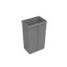 Afbeeldingen van Hettich Emmer 10 l, kunststof, grijs, B x T x H 225 x 153 x 360 mm, voor afvalsysteem Bin.it Duo I