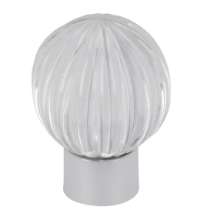 Afbeeldingen van Siro Meubelknop kunststof - L 29mm/H 38mm/B 29mm - transparant/chroom 