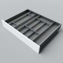 Afbeeldingen van Blum Bestekindeling Legrabox - corpusbreedte 700-950 diepte 600mm - houtdecor zwart/aluminium OL.SA6080S1BEST