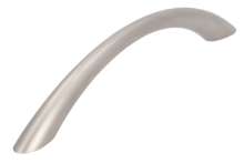 Afbeeldingen van Siro Meubelgreep kunststof - boorafstand 128mm/L 166mm/H 30mm/B 11mm RVS effect 