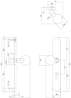 Afbeeldingen van INTERSTEEL Knop op XL schild profielcilindergat 72 mm links rvs geborsteld 0661