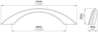 Afbeeldingen van Siro Meubelgreep kunststof - boorafstand 96mm/L 134mm/H 28mm/B 16mm - wit 