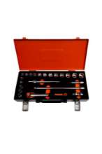 Afbeeldingen van Bahco dopsleutelset 6 kant 22 delig 3/8'' metrisch