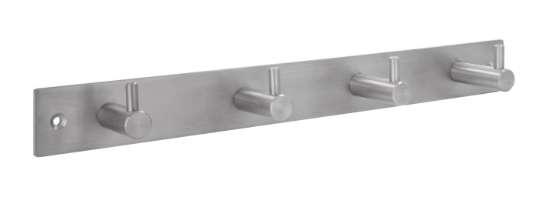Afbeeldingen van Siro Haaklijst metaal - boorafstand 298mm/L 322mm/H 46mm/B 39mm RVS 