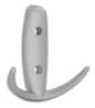 Afbeeldingen van Siro Kapstokhaak metaal - boorafstand 32mm/L 80mm/H 30mm/B 73mm - aluminium 