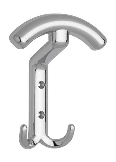 Afbeeldingen van Siro Kapstokhaak metaal - boorafstand 32mm/L 142mm/H 57mm/B 114mm - chroom glanzend 