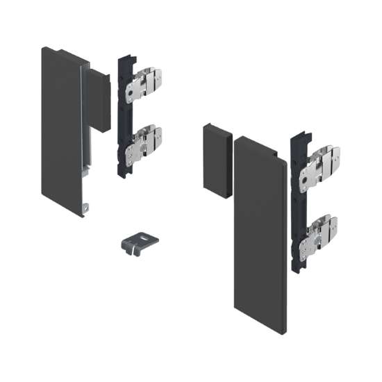 Afbeeldingen van Hettich AvanTech YOU Set verbinder voor vorm te geven inliggend front, gebruik met ladezijwand, systeemhoogte  187,  antraciet