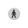 Afbeeldingen van INTERSTEEL Pictogram herentoilet zelfklevend rond rvs geborsteld 4600