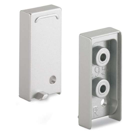 Afbeeldingen van Hettich Eindkap Capris, L 10 mm, B 21 mm, H 46 mm, Aluminiumkleurig