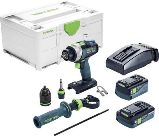 Afbeeldingen van Festool accu klopboormachine TPC 18/4 5,0/4,0 I-Plus QUADRIVE - 18V 1x 4.0Ah + 1x 5.0Ah Li-on accu - inclusief snellader in Systainer 
