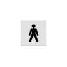 Afbeeldingen van INTERSTEEL Pictogram herentoilet zelfklevend vierkant rvs geborsteld 4601