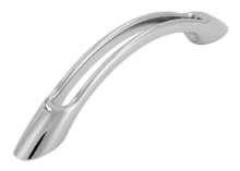 Afbeeldingen van Siro Meubelgreep metaal - boorafstand 96mm/L 135mm/H 26mm/B 14mm - chroom glanzend 