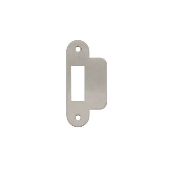 Afbeeldingen van INTERSTEEL Sluitplaat 94x25/44x1,5mm tbv dagschoot, afgerond met korte lip, rvs 9509