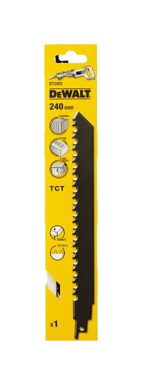 Afbeeldingen van DeWALT Reciprozaagblad hm 12,7mm, cellenbeton/baksteen/vezelcementplaten DT2420
