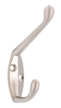 Afbeeldingen van Siro Kapstokhaak metaal - boorafstand 11mm/L 87mm/H 56mm/B 18mm nikkel mat 