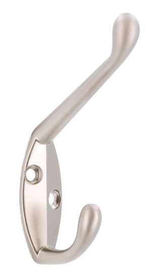 Afbeeldingen van Siro Kapstokhaak metaal - boorafstand 11mm/L 87mm/H 56mm/B 18mm nikkel mat 