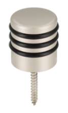 Afbeeldingen van Siro Deurstop kunststof - L 30mm/H 61mm/B 30mm - nikkel mat/zwart 