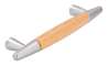 Afbeeldingen van Siro Meubelgreep hout - boorafstand 96mm/L 133mm/H 32mm/B 14mm esdoorn/chroom 