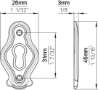 Afbeeldingen van Siro Sierschild metaal - boorafstand 31mm/L 46mm/H 3mm/B 26mm antiek messing 