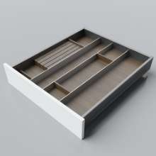 Afbeeldingen van Blum Bestekindeling voor messen Legrabox - corpusbreedte 550-600 diepte 650mm - notenhout/aluminium OL.NA6560S2BEST
