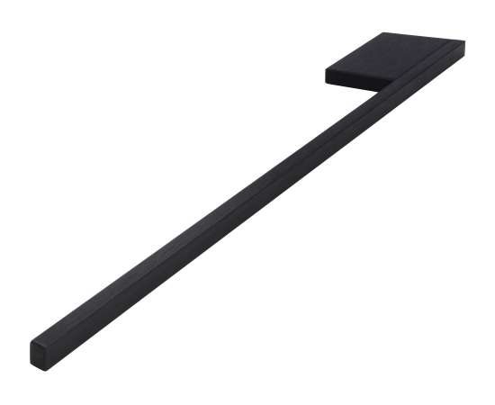 Afbeeldingen van Siro Handdoekhouder metaal - boorafstand 48mm/L 380mm/H 50mm/B 10mm mat zwart 