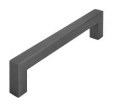 Afbeeldingen van Siro Meubelgreep metaal - boorafstand 128mm/L 140mm/H 35mm/B 12mm grafiet zwart licht 
