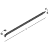 Afbeeldingen van GB Heng Rusticavoor vlakwerk 1200x45x6mm zwarte Epoxy Coating 