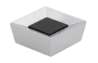 Afbeeldingen van Siro Meubelknop metaal - L 39mm/H 16mm/B 39mm chroom glanzend/ zwart 