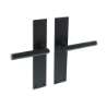 Afbeeldingen van INTERSTEEL Deurkruk Jura met schild 250x55x2mm blind zwart 0583
