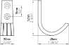 Afbeeldingen van Siro Kapstokhaak metaal - boorafstand 16mm/L 52mm/H 45mm/B 20mm - chroom mat 
