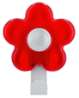 Afbeeldingen van Siro Kapstokhaak metaal - L 100mm/H 30mm/B 77mm rood/aluminium 