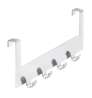 Afbeeldingen van Siro Deurkapstok metaal - met 4 haken L 255mm/H 38mm/B 100mm chroom glanzend 