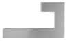 Afbeeldingen van Siro Kapstokhaak metaal - boorafstand 32mm/L 95mm/H 57mm/B 16mm RVS 