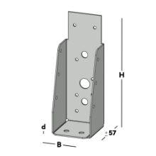 Afbeeldingen van GB Balkdrager GBS-ZL 50x150 1,5 Sendzimir Verzinkt