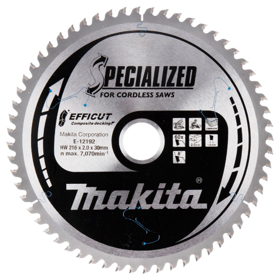 Afbeeldingen van Makita HM Zaagb Effi Compo 216x30x60T E-12192
