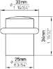 Afbeeldingen van Siro Deurstop metaal - L 33mm/H 34mm/B 33mm - RVS effect/zwart 