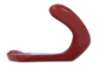 Afbeeldingen van Siro Kapstokhaak metaal - boorafstand 19x22x22mm/L 47mm/H 32mm/B 72mm - rood 