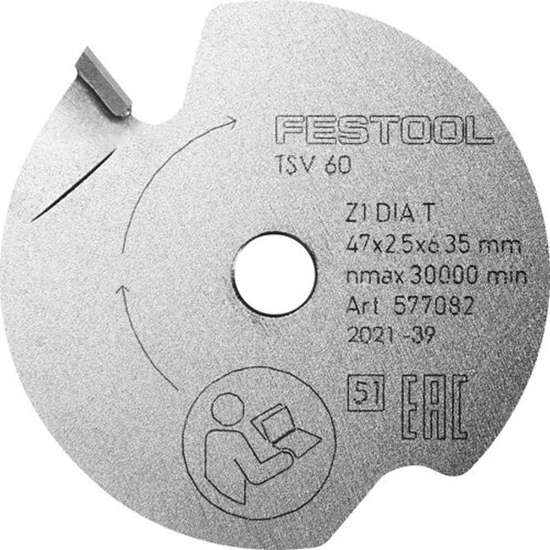 Afbeeldingen van Festool voorritser DIA - Ø47x2,5mm asgat Ø6,35mm - Tandvorm T