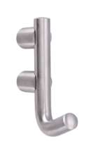 Afbeeldingen van Siro Kapstokhaak metaal - boorafstand 32mm/L 83mm/H 65mm/B 17mm - RVS 