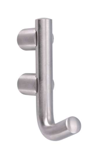 Afbeeldingen van Siro Kapstokhaak metaal - boorafstand 32mm/L 83mm/H 65mm/B 17mm - RVS 