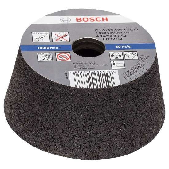 Afbeeldingen van Bosch Schuurkom, conisch - metaal/gietijzer