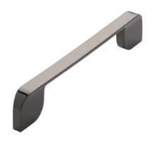 Afbeeldingen van Siro Meubelgreep metaal - boorafstand 160mm/L 168mm/H 30mm/B 12mm zwart chroom glanzend 