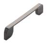 Afbeeldingen van Siro Meubelgreep metaal - boorafstand 160mm/L 168mm/H 30mm/B 12mm zwart chroom glanzend 