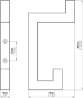 Afbeeldingen van Siro Kapstokhaak metaal - boorafstand 32mm/L 150mm/H 79mm/B 16mm RVS 